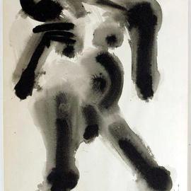Andreas Loeschner Gornau Artwork Nude Study 12, 1993 Gouache Drawing, Nudes