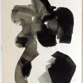 Andreas Loeschner Gornau Artwork Nude Study 6, 1990 Gouache Drawing, Nudes