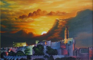 Igor Lomei: 'Jerusalem', 2011 Oil Painting, Cityscape.  Sky over Jerusalem ...
