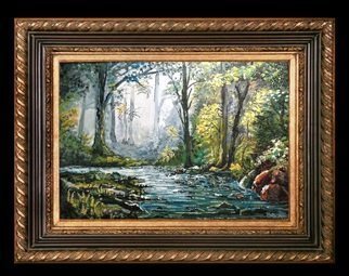 Artist: Vranceanu Aurelian - Title: morning in forest spring - Medium: Oil Painting - Year: 2018