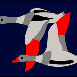 Asbjorn Lonvig Artwork 2 Ducks, 2010 Serigraph, Abstract