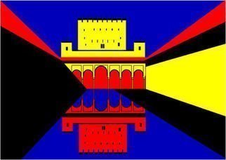 Asbjorn Lonvig: 'Alhambra', 2010 Serigraph, Abstract.  For sale is 1 original inks on canvas, size: 84 x 59,4 cm ( 33. 1