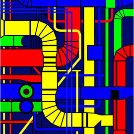 Asbjorn Lonvig Artwork Centre Pompidou Right, 2010 Serigraph, Abstract