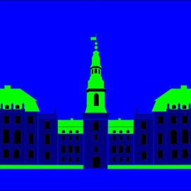 Christiansborg Palace Blue By Asbjorn Lonvig