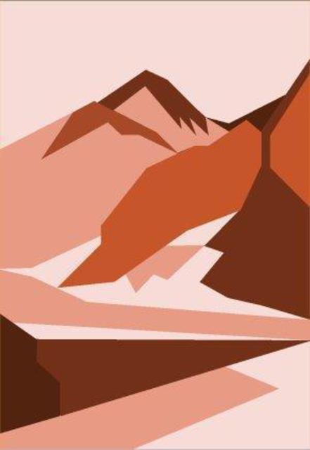 Artist Asbjorn Lonvig. 'Everest Brown Signed Print On Canvas' Artwork Image, Created in 2005, Original Painting Other. #art #artist