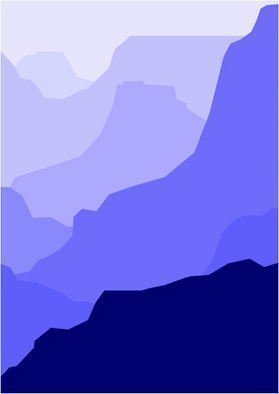 Asbjorn Lonvig: 'Grand Canyon Blue', 2010 Serigraph, Abstract.                      For sale is 1 original inks on canvas, size: 84 x 59,4 cm ( 33. 1