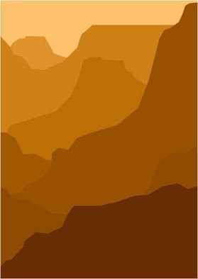 Asbjorn Lonvig: 'Grand Canyon Brown', 2010 Serigraph, Abstract.                       For sale is 1 original inks on canvas, size: 84 x 59,4 cm ( 33. 1