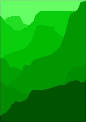 Asbjorn Lonvig: 'Grand Canyon Green', 2010 Serigraph, Abstract.                        For sale is 1 original inks on canvas, size: 84 x 59,4 cm ( 33. 1