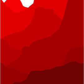 Asbjorn Lonvig Artwork Grand Canyon Red, 2010 Serigraph, Abstract