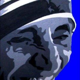 Asbjorn Lonvig: 'Mother Theresa II', 2004 Acrylic Painting, Portrait. Artist Description: Portraits of 