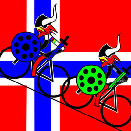 Asbjorn Lonvig Artwork Stage 16 2 Norwegian Vikings, 2011 Serigraph, Sports