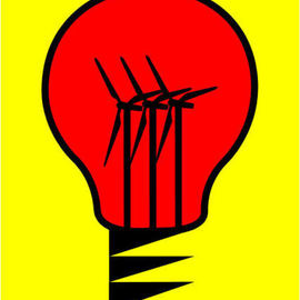 Asbjorn Lonvig Artwork Think Wind Power, 2010 Serigraph, Abstract