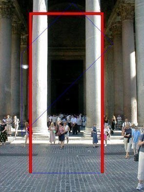 Asbjorn Lonvig: 'heavens door for lovers', 2003 Steel Sculpture, Abstract. At Pantheon at Piazza del Rotondo, Rome.In 2002 I investigated the 