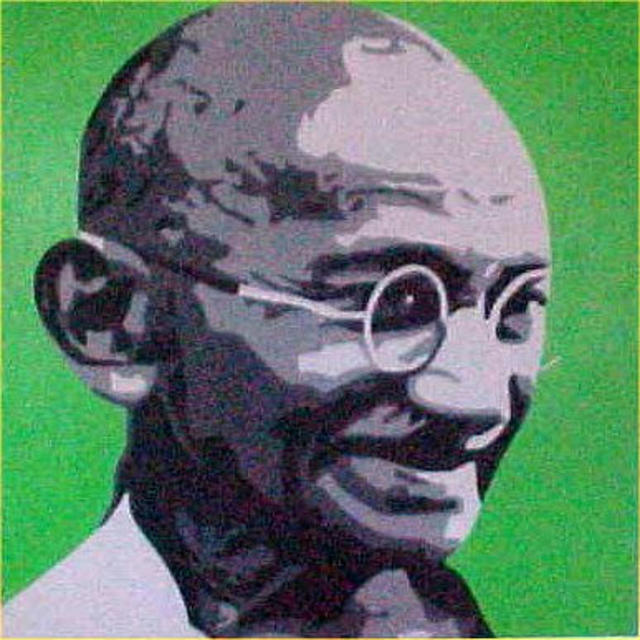 Artist Asbjorn Lonvig. 'Mahatma' Artwork Image, Created in 2000, Original Painting Other. #art #artist