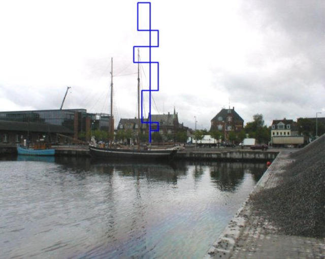Artist Asbjorn Lonvig. 'Seamark At Vejle Harbor In Denmark - Harbor View' Artwork Image, Created in 2003, Original Painting Other. #art #artist