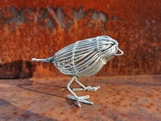 Joe Sab: 'linear wire bird', 2020 Crafts, Animals. This bird is one of my bird collection inspired by nature and its diversity.  The material used is wire only. ...