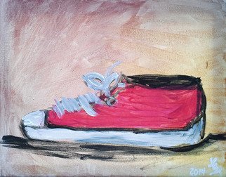 Artist: Loretta Nash - Title: Red Tennis Shoe - Medium: Acrylic Painting - Year: 2014