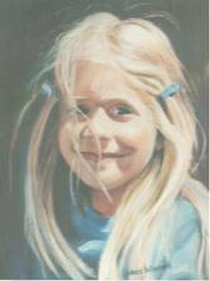 Artist Lorrie Williamson. 'Sample Portrait Of Alissa' Artwork Image, Created in 1995, Original Pastel Oil. #art #artist
