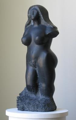Lou Lalli: 'Black Venus', 1995 Stone Sculpture, Figurative. China black marble...