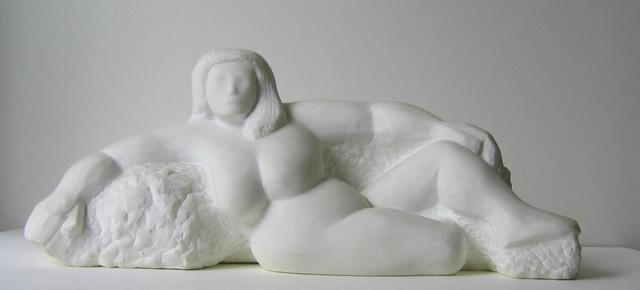 Artist Lou Lalli. 'Reclining Venus 1' Artwork Image, Created in 1992, Original Sculpture Stone. #art #artist