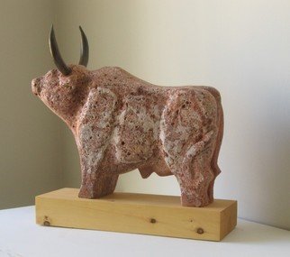 Artist: Lou Lalli - Title: Red Bull I - Medium: Stone Sculpture - Year: 2008
