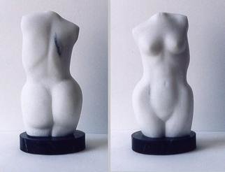 Lou Lalli: 'Torso', 2003 Stone Sculpture, Figurative. Danby White marble...