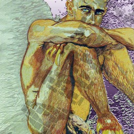 Antonio Garrett Artwork Cristo, 1998 Pencil Drawing, Erotic