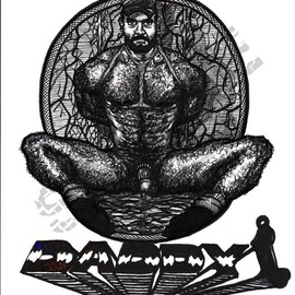 Antonio Garrett: 'Daddy', 2000 Pencil Drawing, Erotic. Artist Description:                  Prints arrive- loose un- matted. Color variations are as seen. ALL prints DO NOT include watermark. Material- Color Pencils, graphite and Photoshop techniques.ALL prints- DO NOT include watermark.                     ...