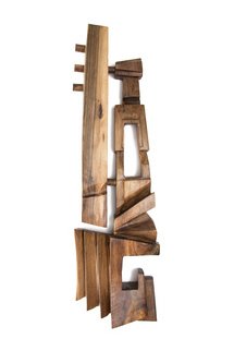Artist: Blazej Siplak - Title: head n 14 - Medium: Wood Sculpture - Year: 2017