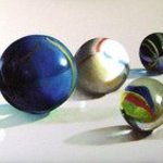 Glass balls with man By Camilo Lucarini