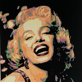 Ludo Knaepkens: 'marilyn', 2023 Acrylic Painting, Celebrity. Artist Description: Popart acryl on canvas...