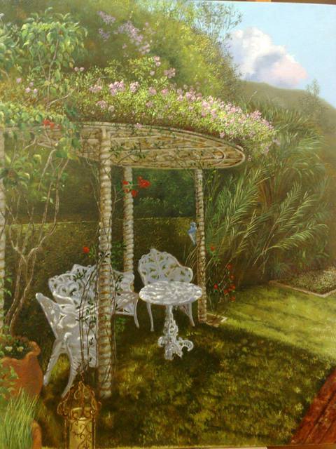 Luiz Henrique Azevedo  'A Nook With An Arbor In Itaipava', created in 2013, Original Painting Oil.