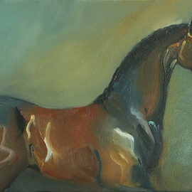 Tom Lund-lack: 'Horse study', 2005 Oil Painting, Equine. Artist Description:  A study of a horse in the style of Alfred Munnings ...
