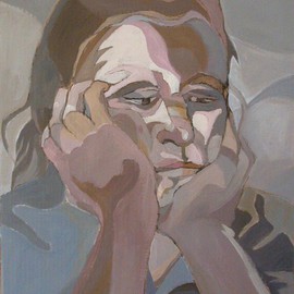 Lucille Rella: 'Self Portrait', 2009 Acrylic Painting, Figurative. 