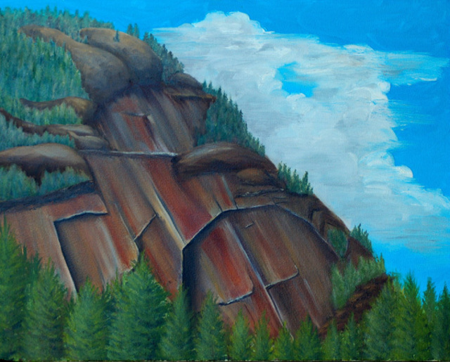 Artist Lora Vannoord. 'Mountain' Artwork Image, Created in 2011, Original Painting Other. #art #artist