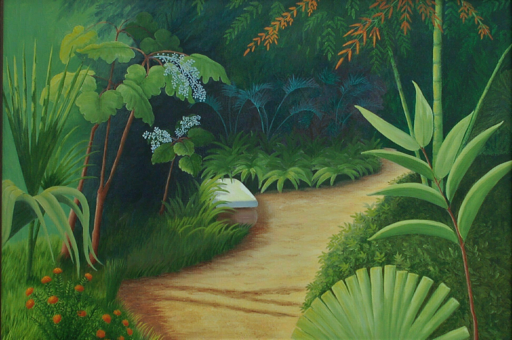 Artist: Lora Vannoord - Title: Ormond Beach Garden - Medium: Oil Painting - Year: 2013