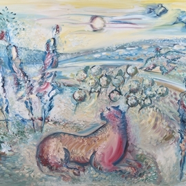 Leonid Vidrak: 'jerusalem hills', 2017 Oil Painting, Conceptual. 