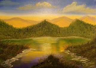Artist: Leonard Parker - Title: Bass Lake Mountain Landscape - Medium: Oil Painting - Year: 2016