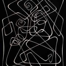Lyudmila Kogan: 'Mother and Daughter', 2010 Other Drawing, Abstract Figurative. Artist Description: Scratchbord art: Scratchboard is another medium and technique that I enjoy. I use 1/ 8