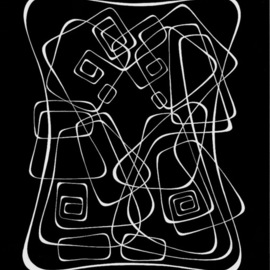 Lyudmila Kogan: 'Tender Moment', 2009 Other Drawing, Abstract Figurative. Artist Description: Scratchboard artScratchboard art:  I use 1/ 8
