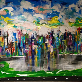 5th avenue manhattan painting By Mac Worthington