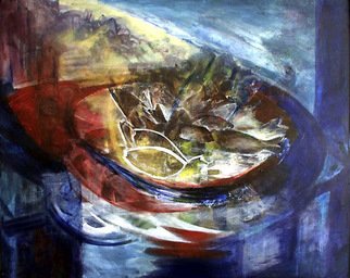 Magda Santiago: 'Manjua', 2005 Oil Painting, Fish. 
