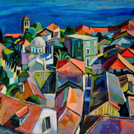 Maja Djokic Mihajlovic: 'mediterranean seascape', 2005 Oil Painting, Seascape. Artist Description: Oil on canvas.This is a unique, one of a kind original oil painting. The painting is sold unframed. It is signed on the back and comes with a Certificate of Authenticity. The painting will be carefully packed in cardboard box with layers of bubble wrap and sent ...