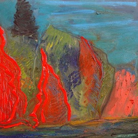 Marc Awodey: 'fall foliage', 2005 Other Painting, Abstract Landscape. 