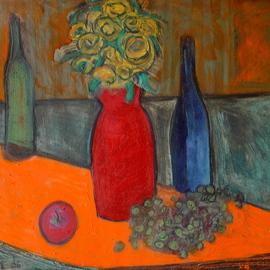 orange and green still life By Marc Awodey