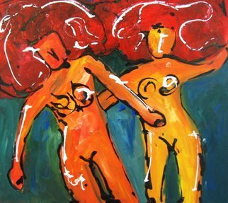 Marcia Pinho: 'Women', 2010 Acrylic Painting, Abstract Figurative.    Expressionism, figurative, painting, acrylic and ink, canvas                                                           ...