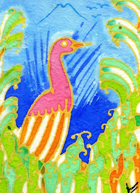 Setyo Mardiyantoro  'Bird On Landscape', created in 2011, Original Drawing Other.