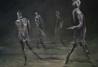 Marek Kasprzak: 'Crowd', 2015 Acrylic Painting, Surrealism. 