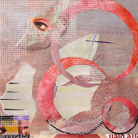 Margaret Thompson: 'Looking', 2009 Collage, Abstract. 