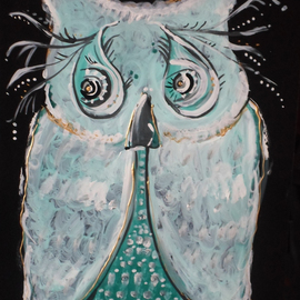 Green Owl By Devdariani Mariam